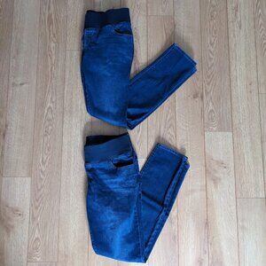 2 pairs of Maternity Old Navy Maternity Front Low Panel Pop Icon Skinny Jeans